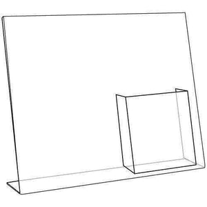 LHAP-1411E: 14w x 11h Clear Styrene Combo Ad Frame w/ TriFold Pocket