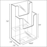 LHF-S102: Acrylic 2-Tier Brochure Holder for 4 Inch Literature.