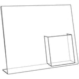 LHAP-1411E: 14w x 11h Clear Styrene Combo Ad Frame w/ TriFold Pocket
