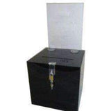 SBB-88-H: 8 Square Acrylic Locking Ballot Box w/Removable Header