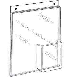 LHPP-8511E: 8.5W x 11H Wall-Mount Ad Frame/Sign Holder w/Tri-fold Pocket