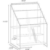 MPF-0409-6: Clear Acrylic 3-Tier, 6-Pocket Brochure holder for 4w Literature