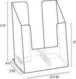 SPF-0409-3: Clear Acrylic Brochure Holder for 4w Literature