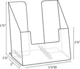 SPF-5585-2: Clear Acrylic Brochure Holder for 5.5w Literature