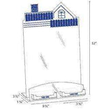 HSE-8511-C2: Clear Acrylic Roof Top Brochure Holder w/2 BC Pockets
