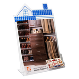 HSE-8511-C: Clear Acrylic Roof Top Brochure Holder w/ BC Pockets