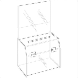 SBB-976-H: Acrylic Ballot/Suggestion Box w/Header