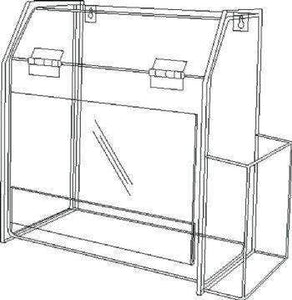 SBBD-596-CLR: Acrylic Deluxe Ballot/Suggestion Box w/ Trifold Pkt