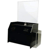 SBBDC-976-H: Acrylic Ballot, Suggestion Box With Lock & Sign Holder